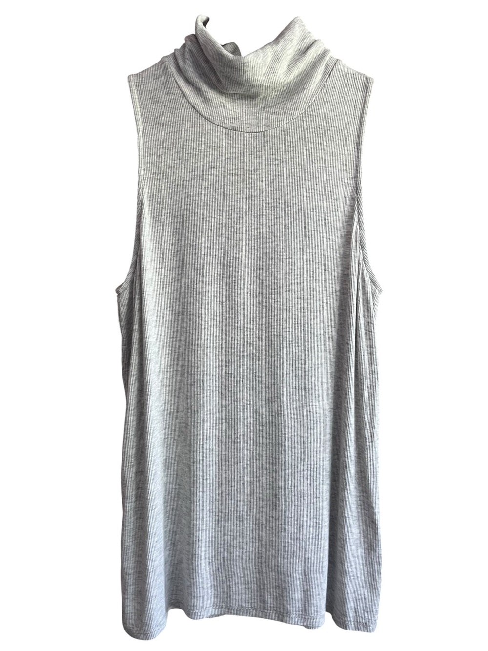 Feel The Piece Terre Jacobs Gray Ribbed Turtleneck Tank Top XS/S